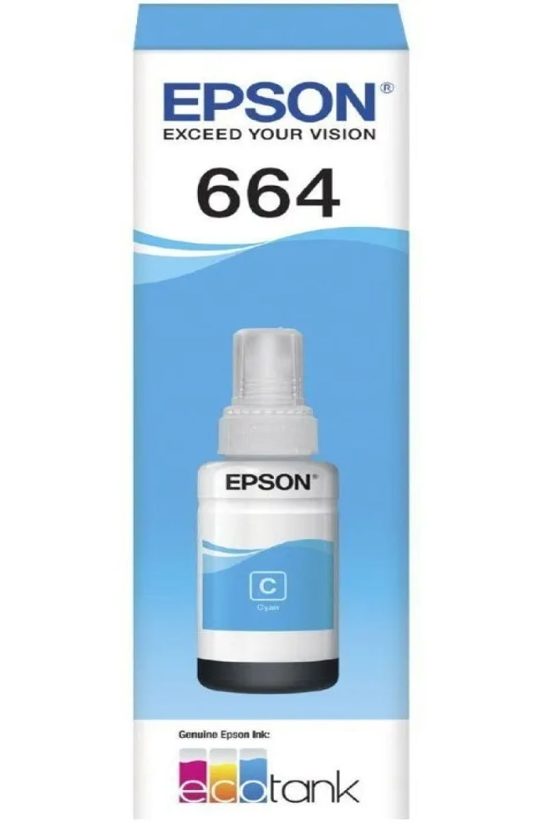 Refil Tinta Original Epson Ecotank T664 Ciano - T664220