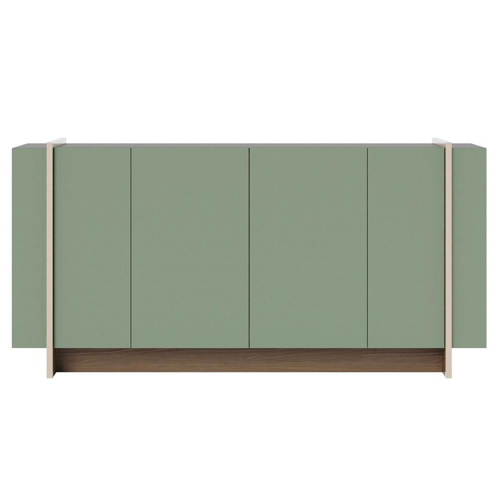 Balcão Aparador Buffet 4 Portas 160cm Barcelona C05 Hortelã/Amêndoa - Mpozenato