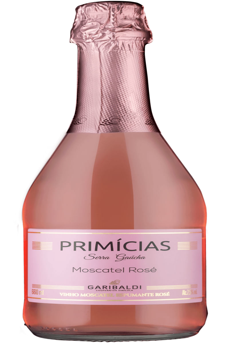 Espumante Moscatel Rosé Primicias Garibaldi 660ml