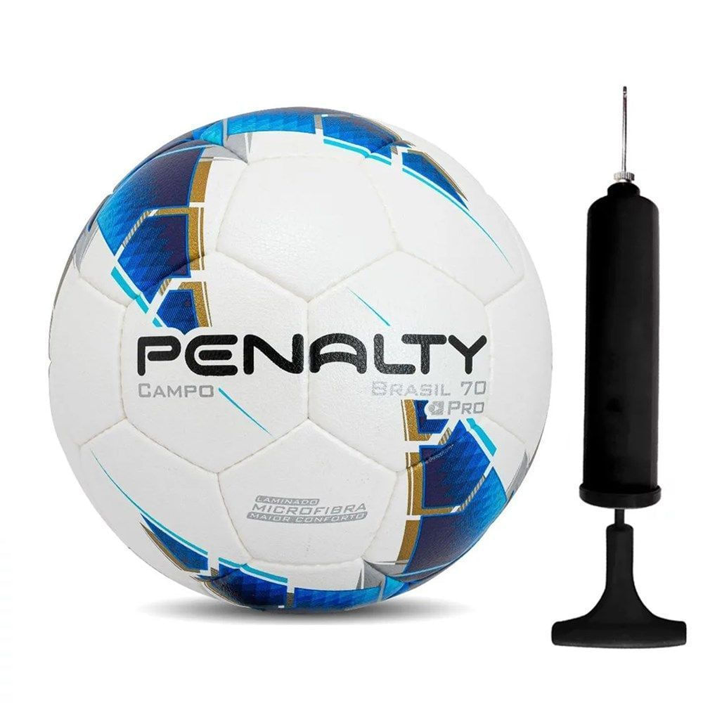 Kit Bola Campo Penalty Brasil 70 Pro XXIII + Bomba de Ar