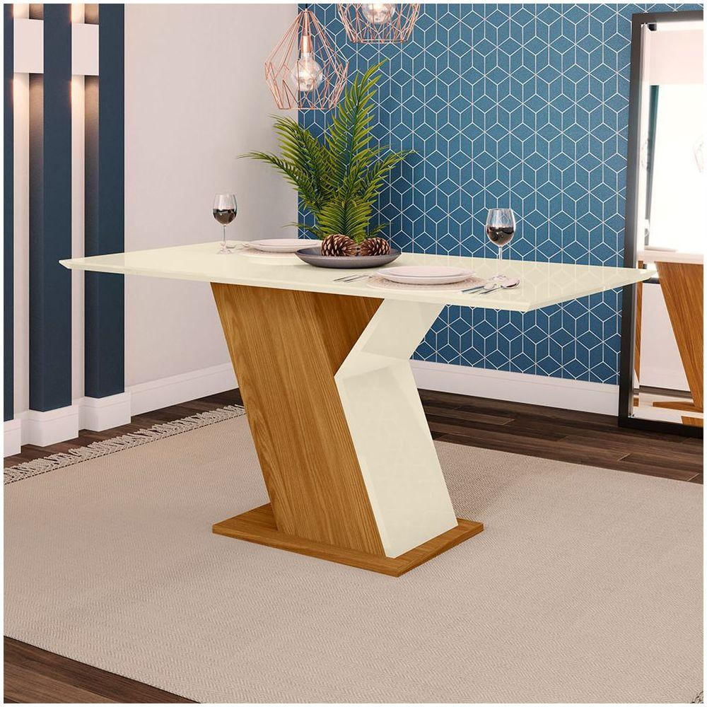 Mesa De Jantar Tampo Em Mdf 160cm Stel Casa 812