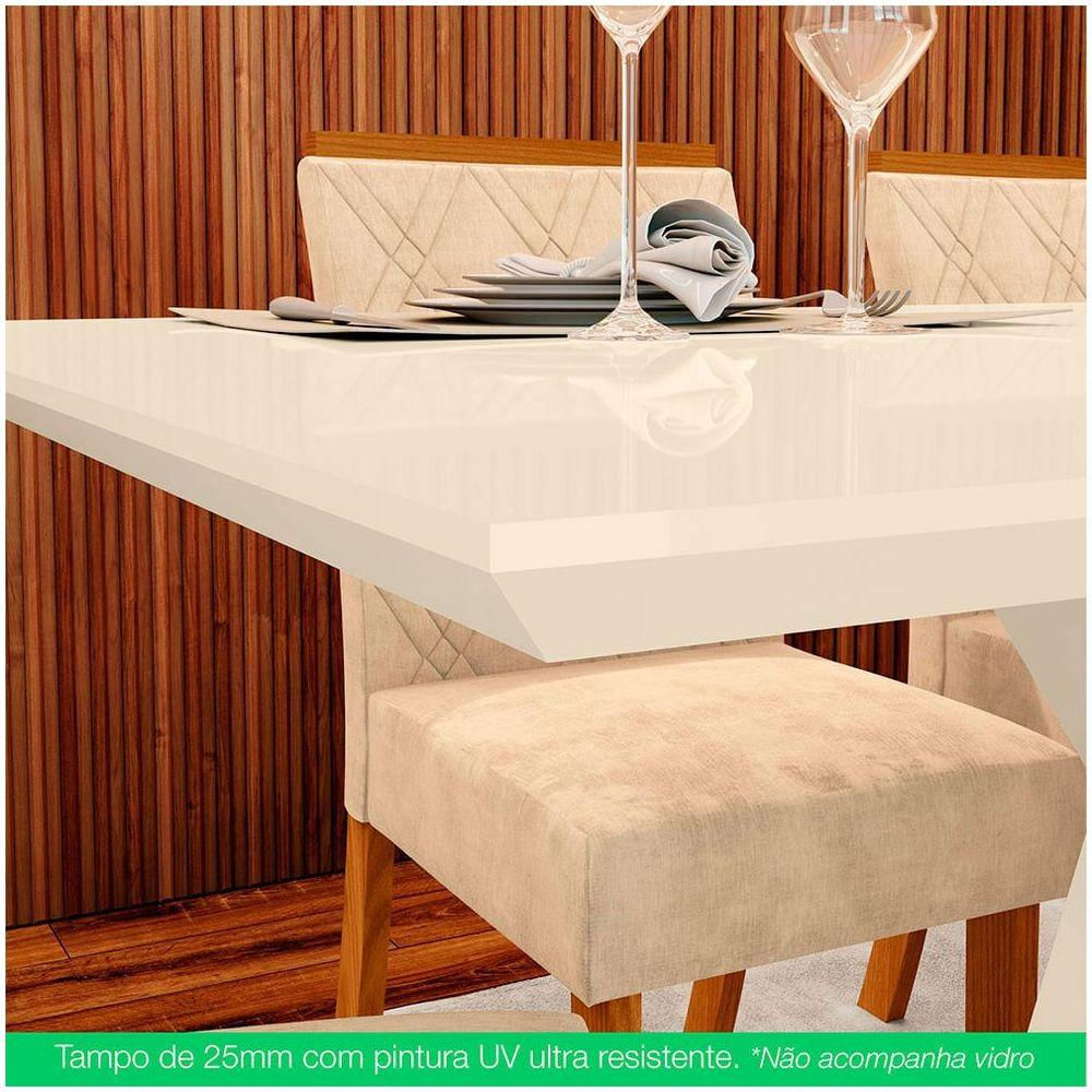 Mesa De Jantar Tampo Em Mdf 160cm Stel Casa 812