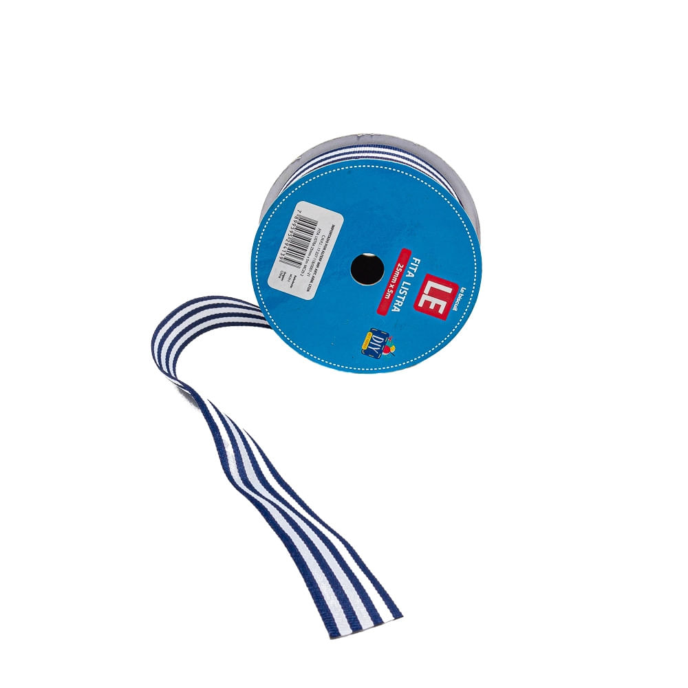 Fita de Tecido Le Listra Fina 25mmx5m Cores Diversas - Item Sortido