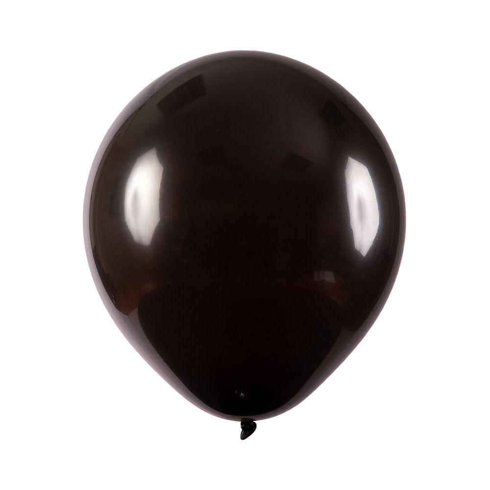 Balão Art Latex Redondo Nº9 com 50 Unidades Preto