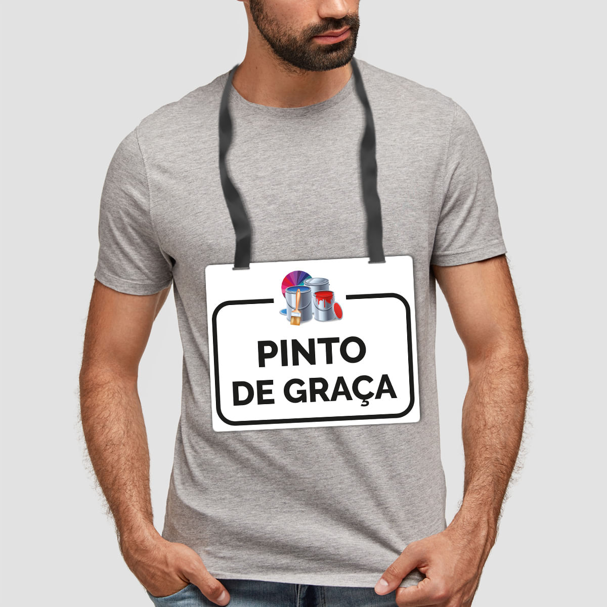 Encontraproduto.com.br - Placa Fantasia Carnaval -  Pintor - Branca