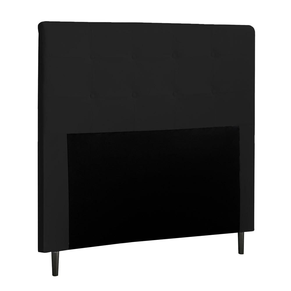 Cabeceira Cama Box Casal 140cm Luna I02 Sintético Preto - Mpozenato