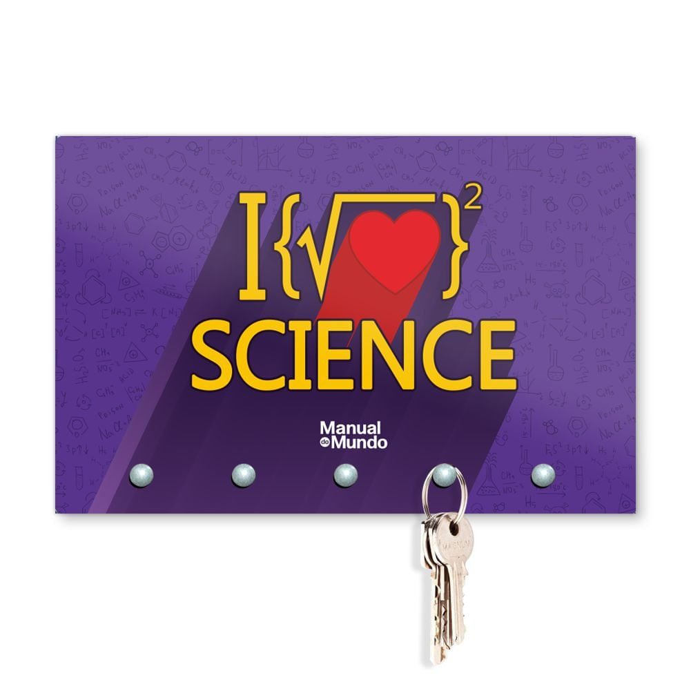 Porta Chaves 20x13cm MANUAL DO MUNDO - Raiz Science (roxo)
