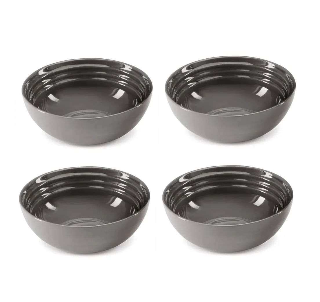 CONJUNTO 4 BOWLS REDONDOS LE CREUSET 16CM FLINT