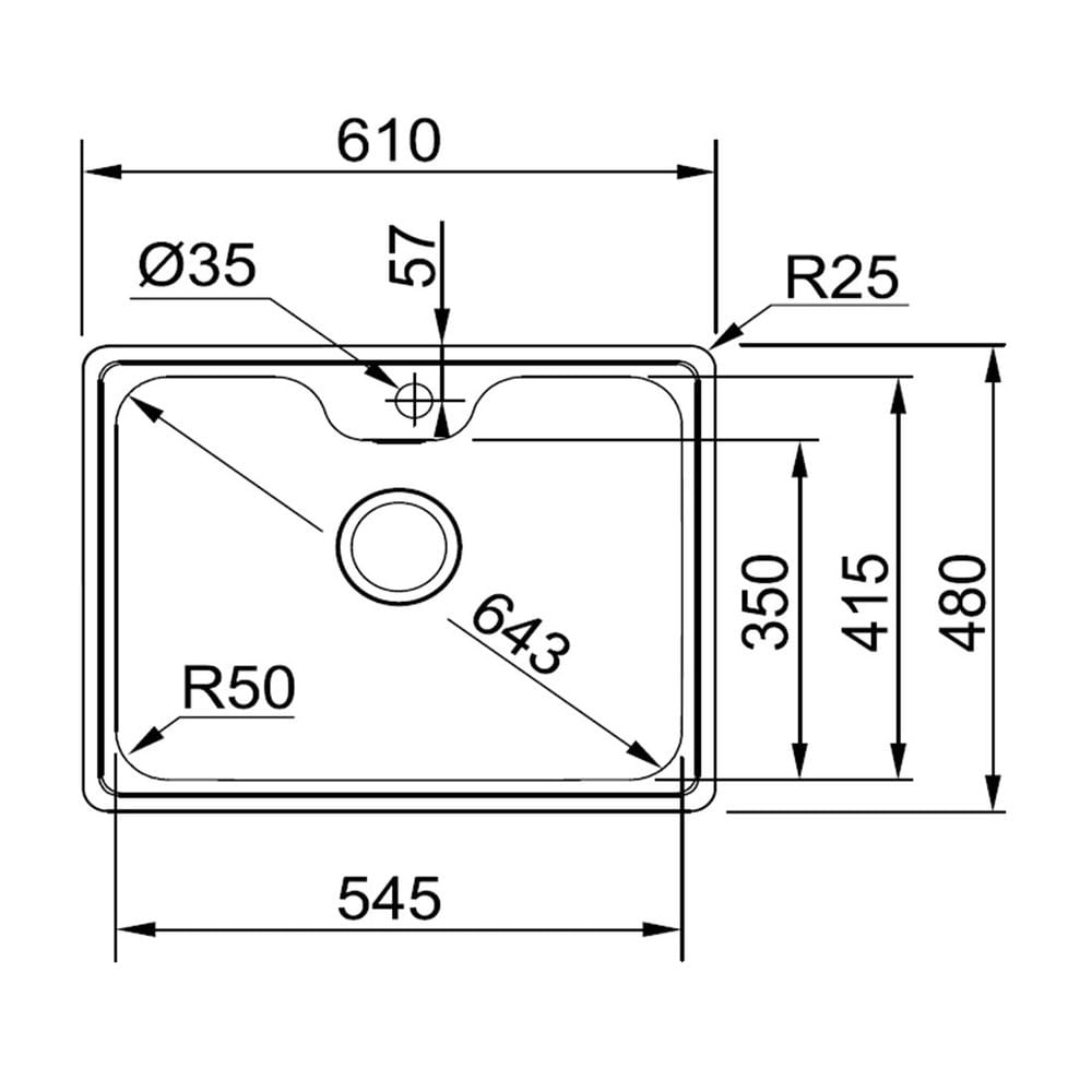 CUBA FRANKE DE SOBREPOR BELL BCX 610-61 61x48 14910