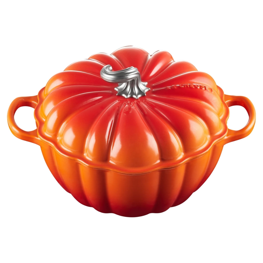 PANELA ABÓBORA LE CREUSET REDONDA EM FERRO FUNDIDO 24CM LARANJA 21238240902430