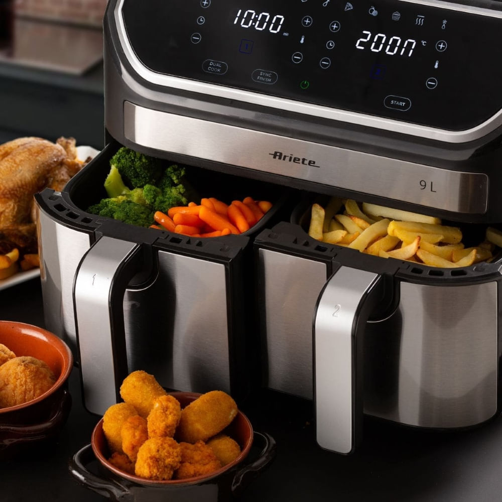 FRITADEIRA ARIETE AIR FRYER COM CESTO DUPLO 9 LITROS 1700w 127v 00C462509ARBR