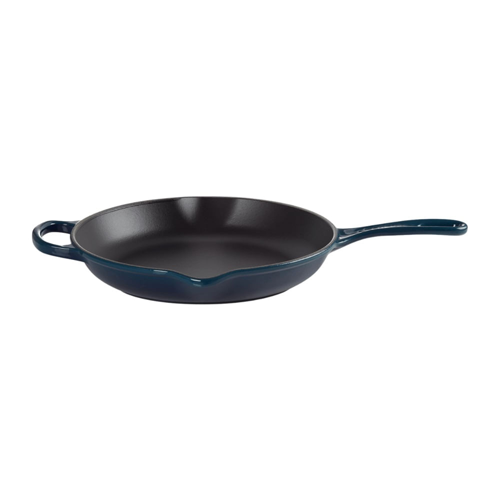 FRIGIDEIRA LE CREUSET SKILLET SIGNATURE REDONDA C/ ALCA 26CM AZUL AGAVE