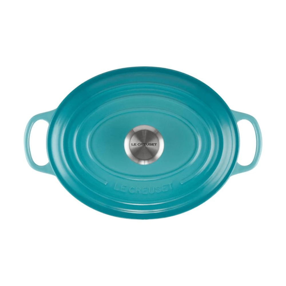 KIT LE CREUSET PANELA OVAL 31CM E FRIGIDEIRA SKILLET 23CM - Azul Caribe