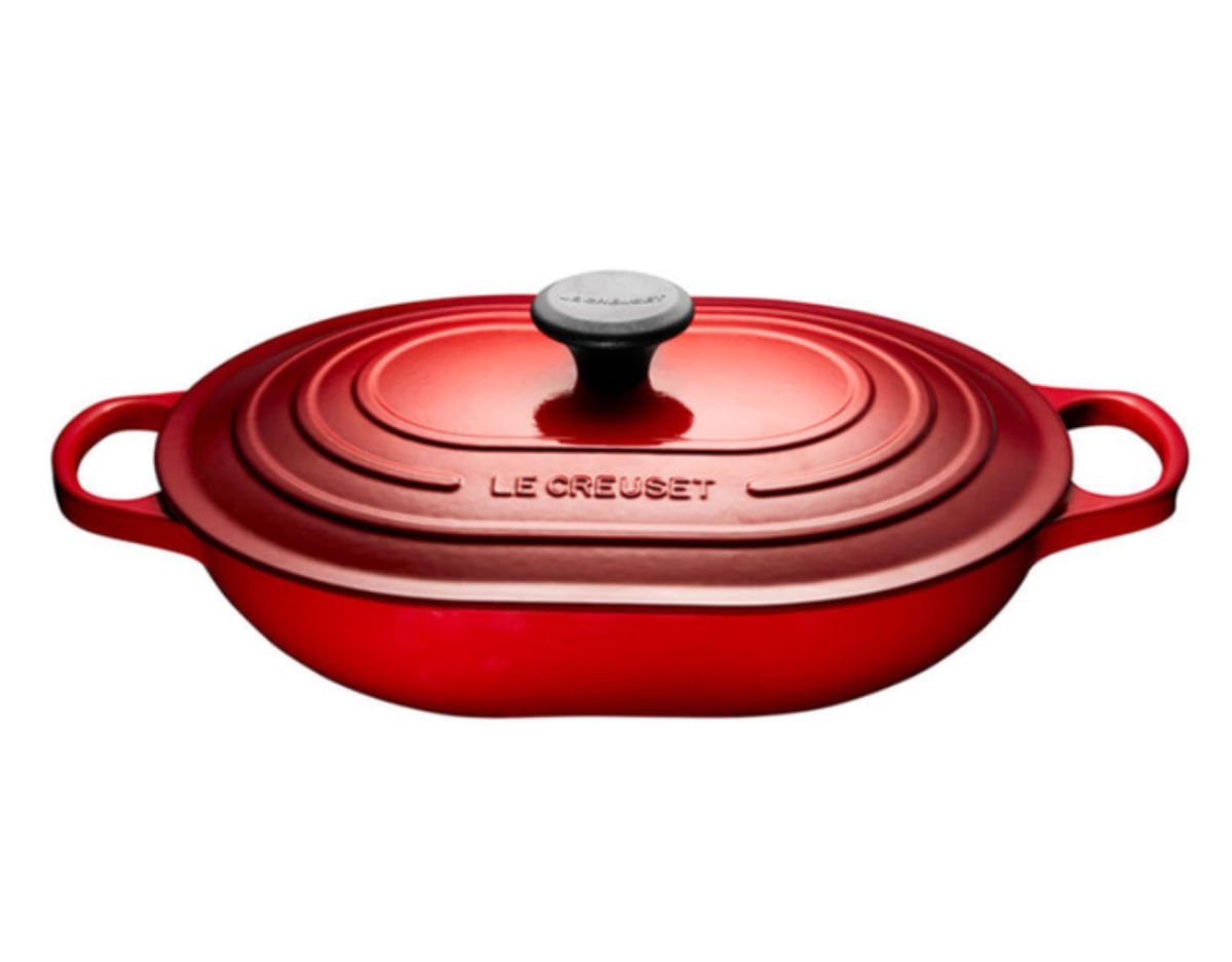 PANELA LE CREUSET OBLONG EM FERRO FUNDIDO 31CM VERMELHO 25112310602422