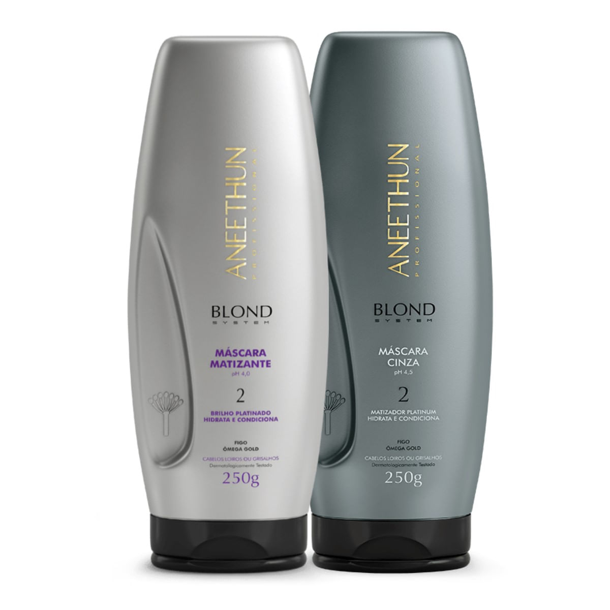 Kit Aneethun Blond System Mask Matizante + Mask Cinza 250g