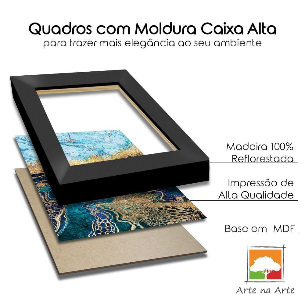 Quadro Decorativo Textura Cx Alta Leoa Cores 1 Pç 40x60  Titulo Leoa Laranja Moldura Ocre