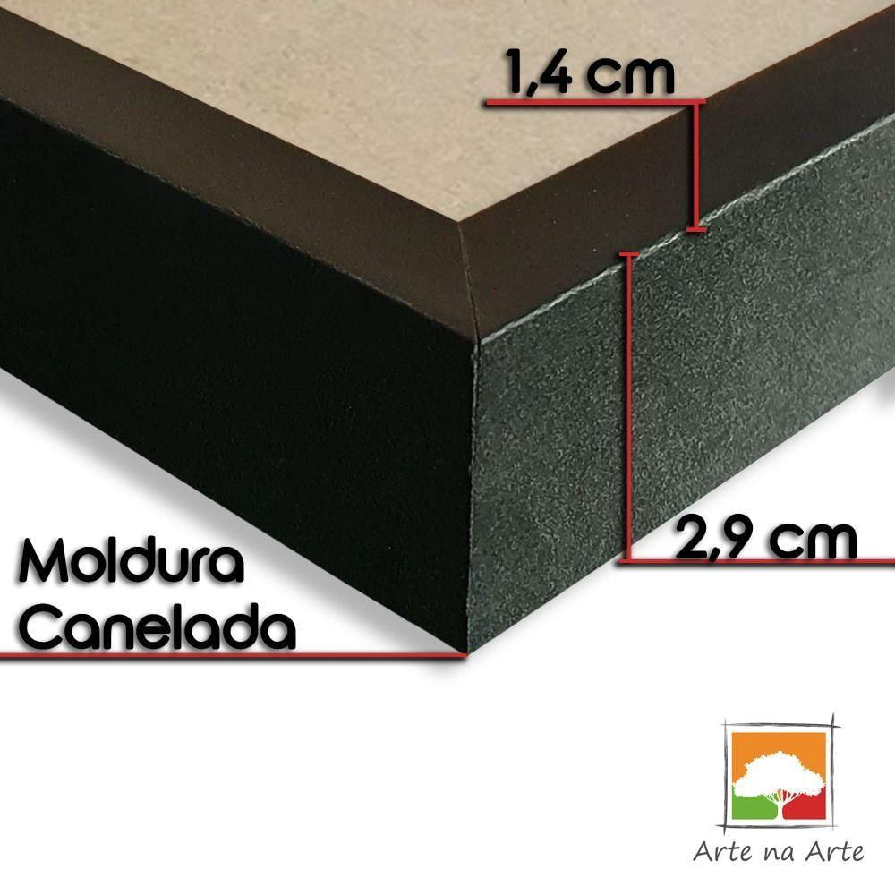 Quadro Decorativo Textura Cx Alta Leoa Cores 1 Pç 40x60  Titulo Leoa Laranja Moldura Ocre