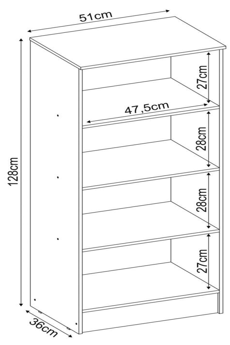 Armário Multiuso 2 Portas 3 Prateleiras Viena D02 Branco - Mpozenato