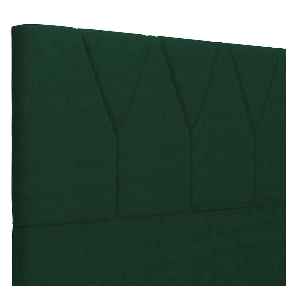 Cabeceira Cama Box Casal 140cm Aura Suede W01 Verde - Mpozenato