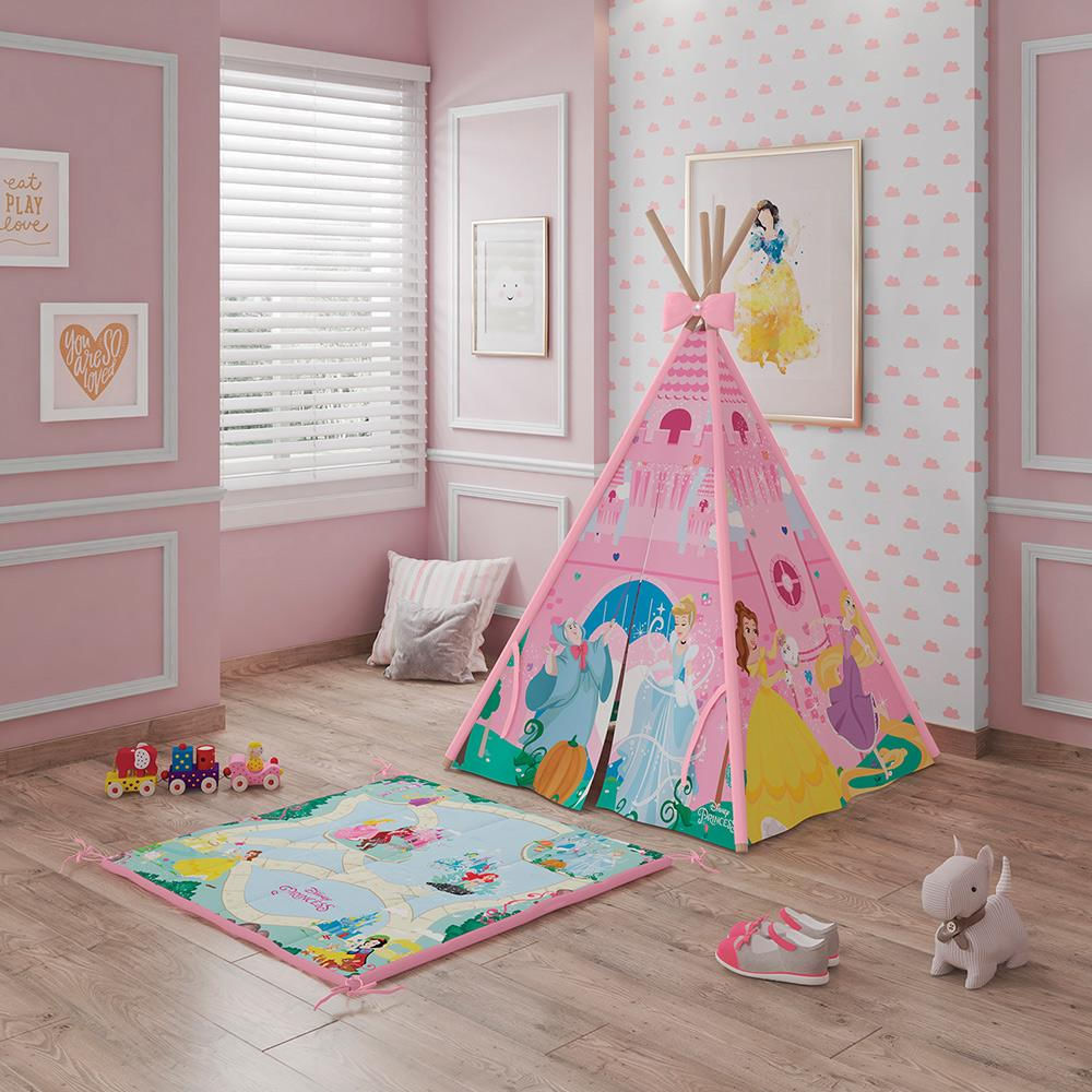 Cabana Infantil Quarto Tenda Little Hut P04 Colorido Rosa - Lyam Decor