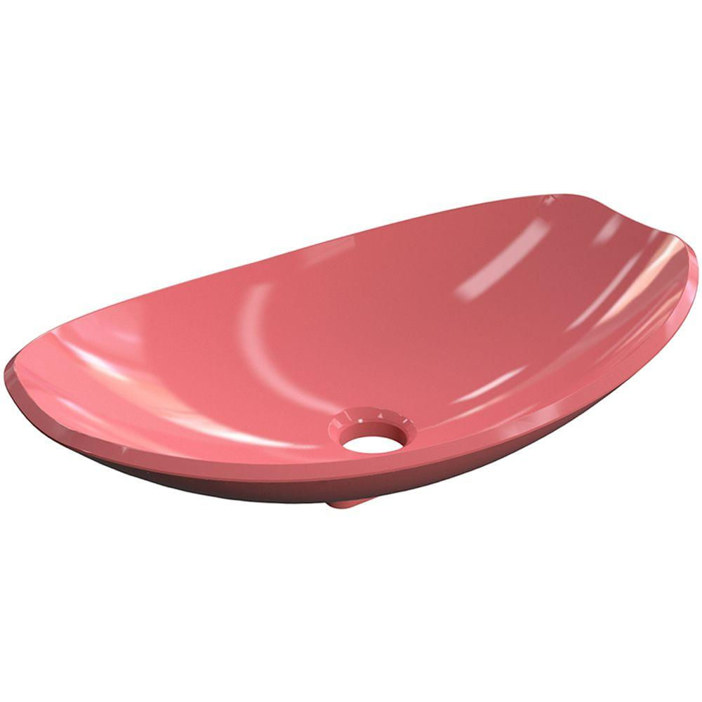 Cuba de Apoio Canoa C01 Para Banheiro Lux L45 Rosa - Lyam Decor