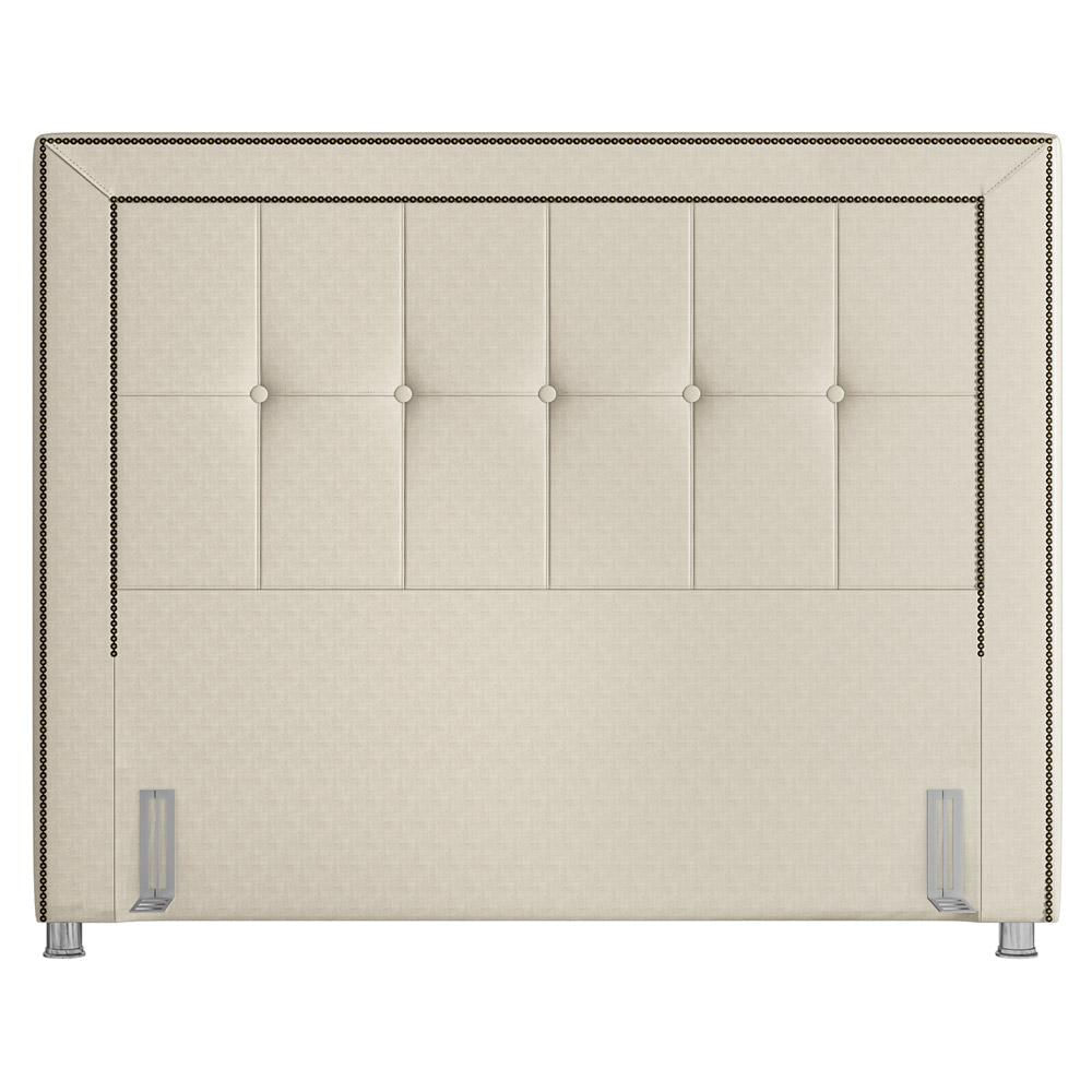 Cabeceira Cama Box Casal King 195 cm P05 Atenas Corino Branco - Lyam Decor