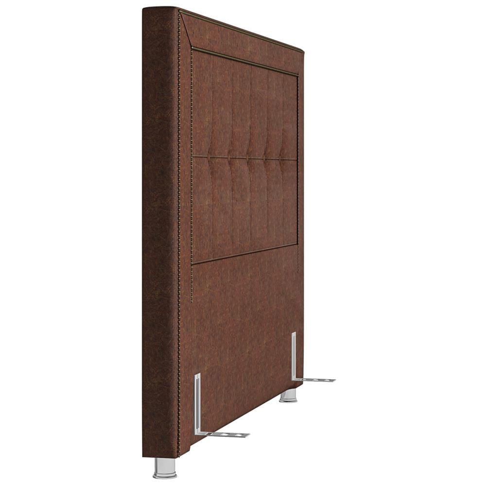 Cabeceira Cama Box Casal King 195 cm P05 Atenas Corino Marrom - Lyam Decor