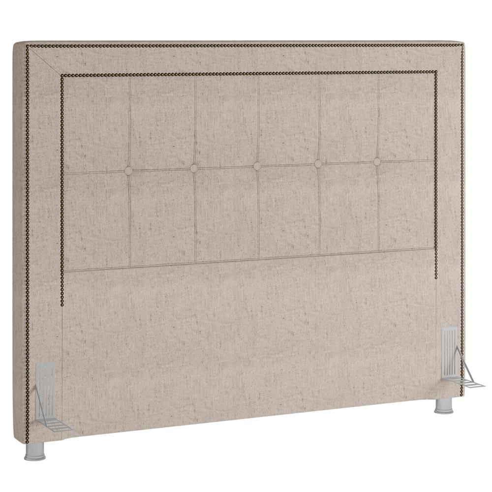 Cabeceira Cama Box Casal King 195 cm P05 Atenas Linho Cru - Lyam Decor