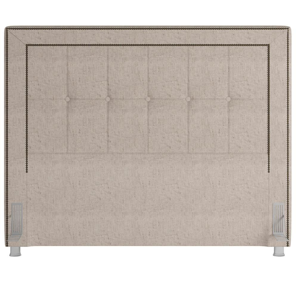 Cabeceira Cama Box Casal King 195 cm P05 Atenas Linho Cru - Lyam Decor