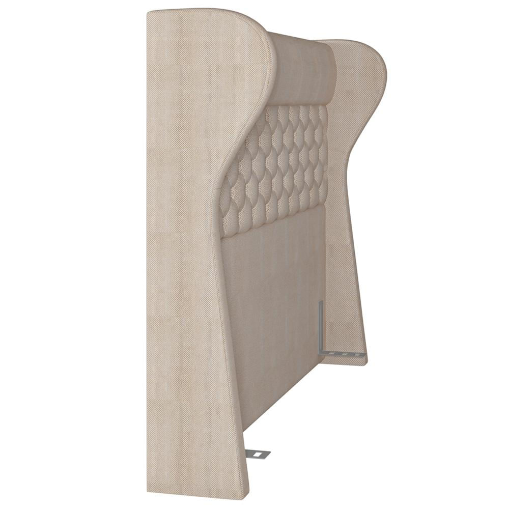 Cabeceira Cama Box Casal King 195 cm P05 Madrid Linho Creme - Lyam Decor