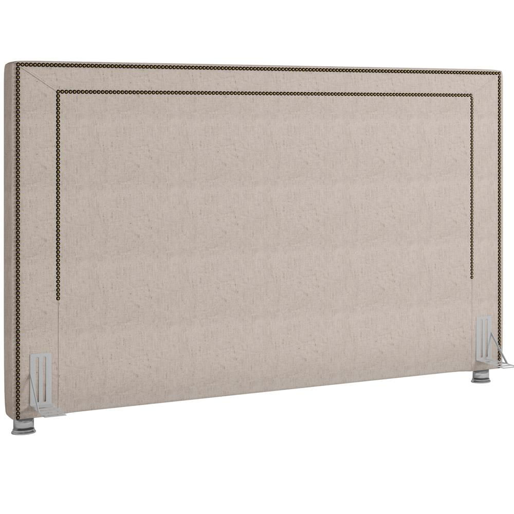 Cabeceira Cama Box Casal Queen 160 cm P05 Berlim Linho Bege Claro - Lyam Decor