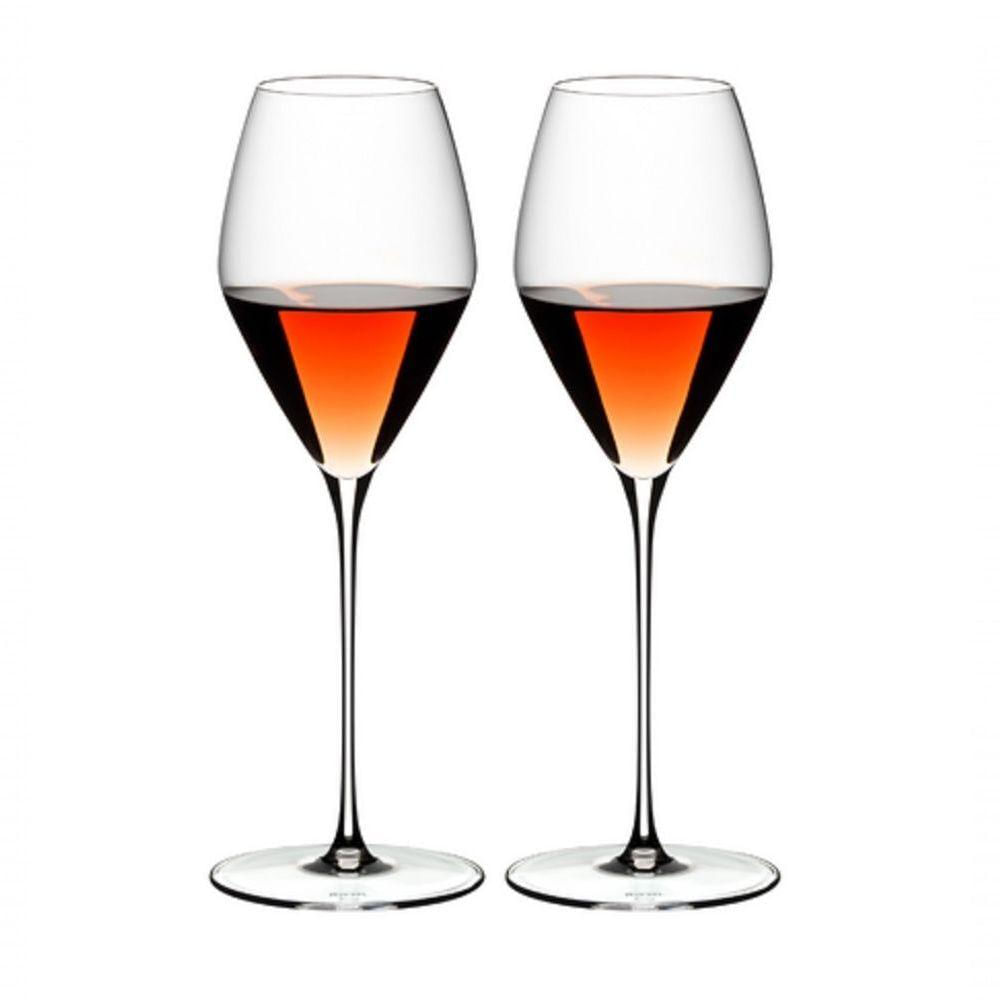 2 Taças De Cristal Riedel Veloce Rosé Espumante Vinho 347ml