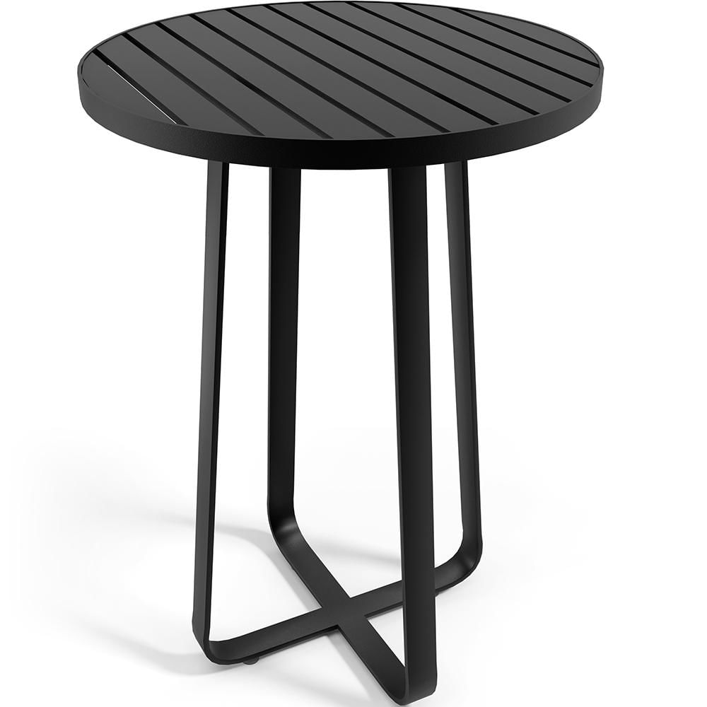 Mesa Bistrô Alta Decorativa Para Área Gourmet Bar Alumínio 105 cm Maya D04 Preto - Lyam Decor