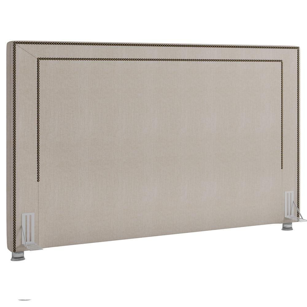 Cabeceira Cama Box Casal King 195 cm P05 Berlim Linho Creme - Lyam Decor