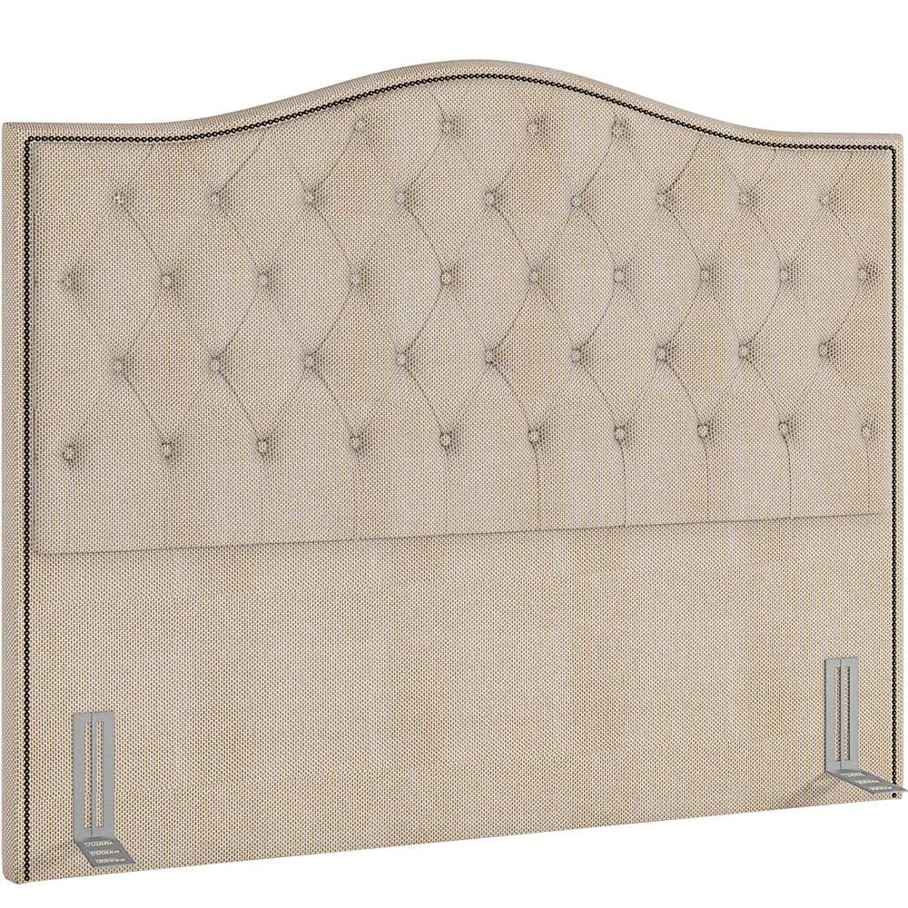 Cabeceira Cama Box Casal Queen 160 cm P05 Grécia Linho Creme - Lyam Decor