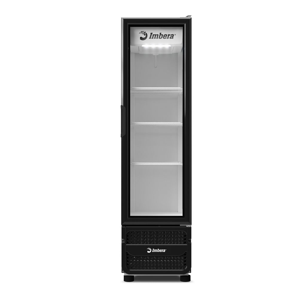 Expositor Vertical Imbera 453 Litros Porta de Vidro Preto VRS16 – Bivolt