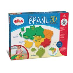Quebra Cabeça 3D - Mapa do Brasil - Elka