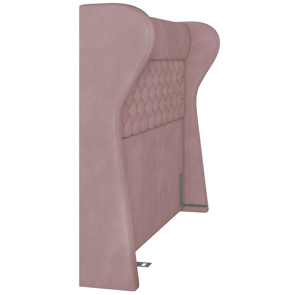 Cabeceira Cama Box Casal 140 cm P05 Madrid Veludo Rosê - Lyam Decor