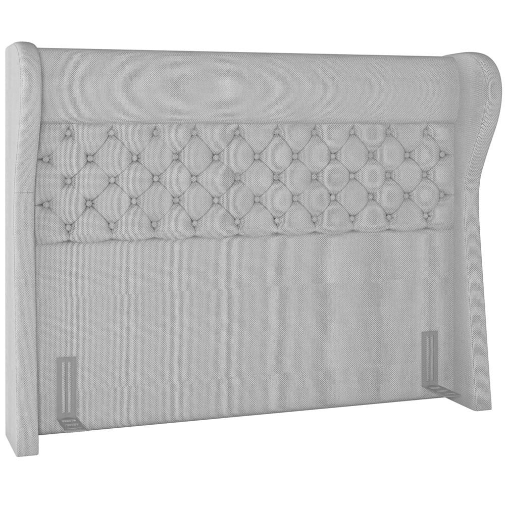 Cabeceira Cama Box Queen 160 cm P05 Madrid Linho Cinza - Lyam Decor