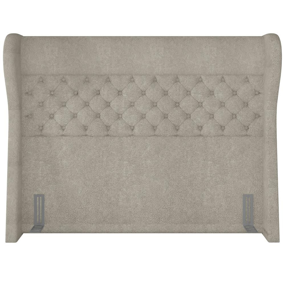 Cabeceira Cama Box Casal 140 cm P05 Madrid Bouclê Creme - Lyam Decor