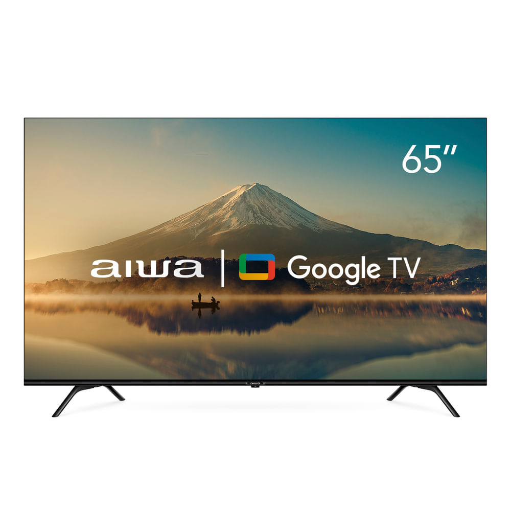 Smart TV AIWA 65” GOOGLE TV 4K Comando de voz Dolby Vision&Atmos AWS-TV-65-BL-01-G BIV