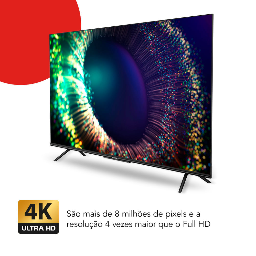 Smart TV AIWA 65” GOOGLE TV 4K Comando de voz Dolby Vision&Atmos AWS-TV-65-BL-01-G BIV