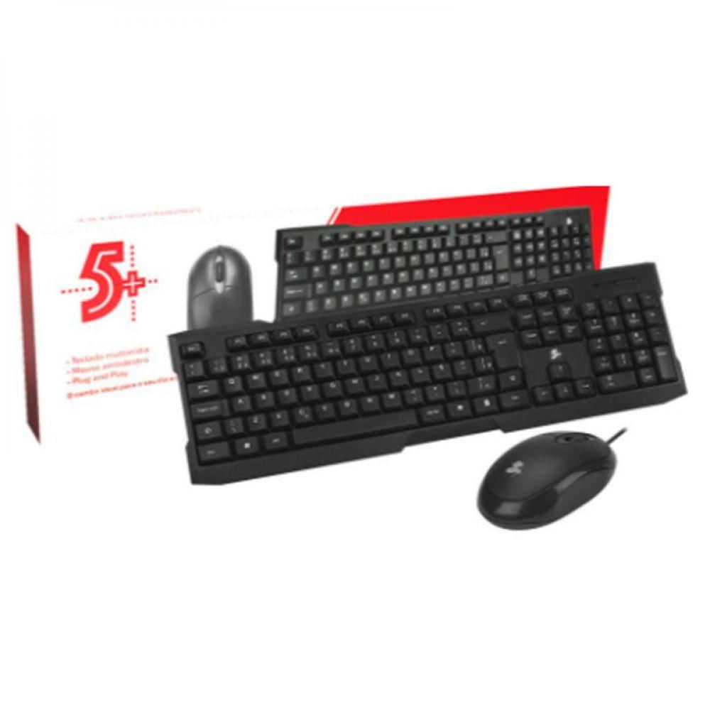 Kit Teclado E Mouse Usb Com Fio Para Notebook Pra Gamers