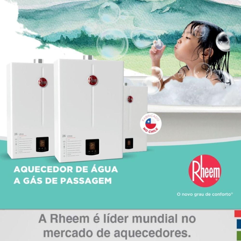 Aquecedor 26 Litros GN Bivolt + Bomba 120W 220V Rheem