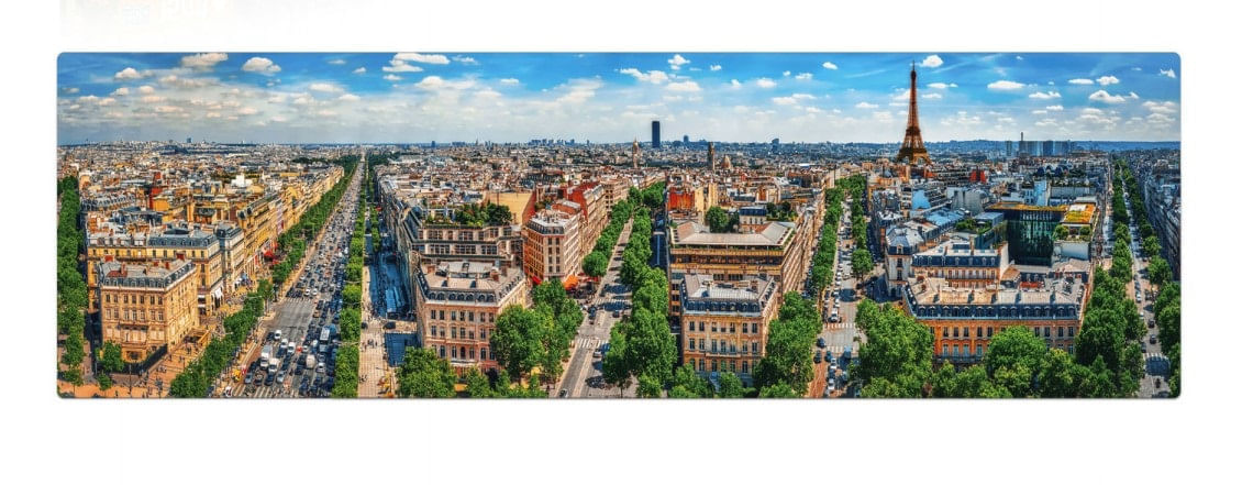 Quebra Cabeça Panorâmico 1500 Pçs Belle Paris França Torre Eiffel