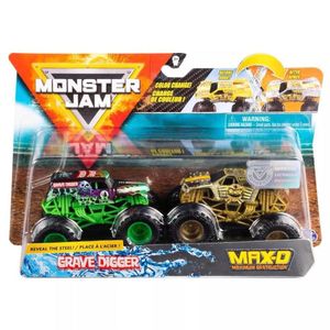 Conjunto de Veículos - 1/64 - Monster Jam - Grave Digger x Max-D - Sunny