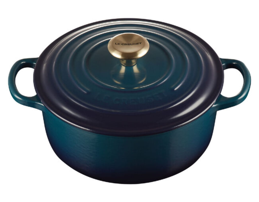 PANELA REDONDA LE CREUSET 20CM SIGNATURE AZUL AGAVE 21177204220450