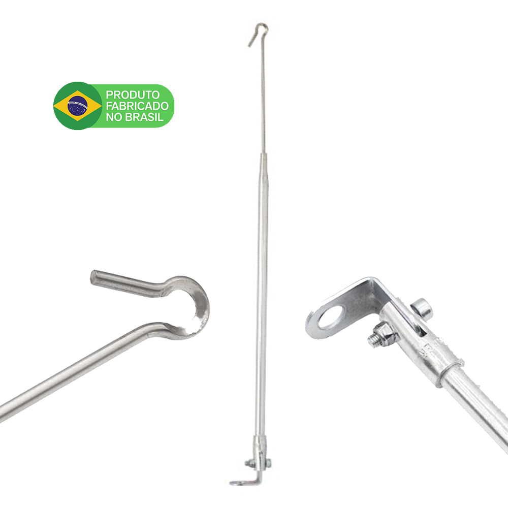 Antena Corta Pipa Moto Retrati Retrovisor Aço Inox Zincda M9