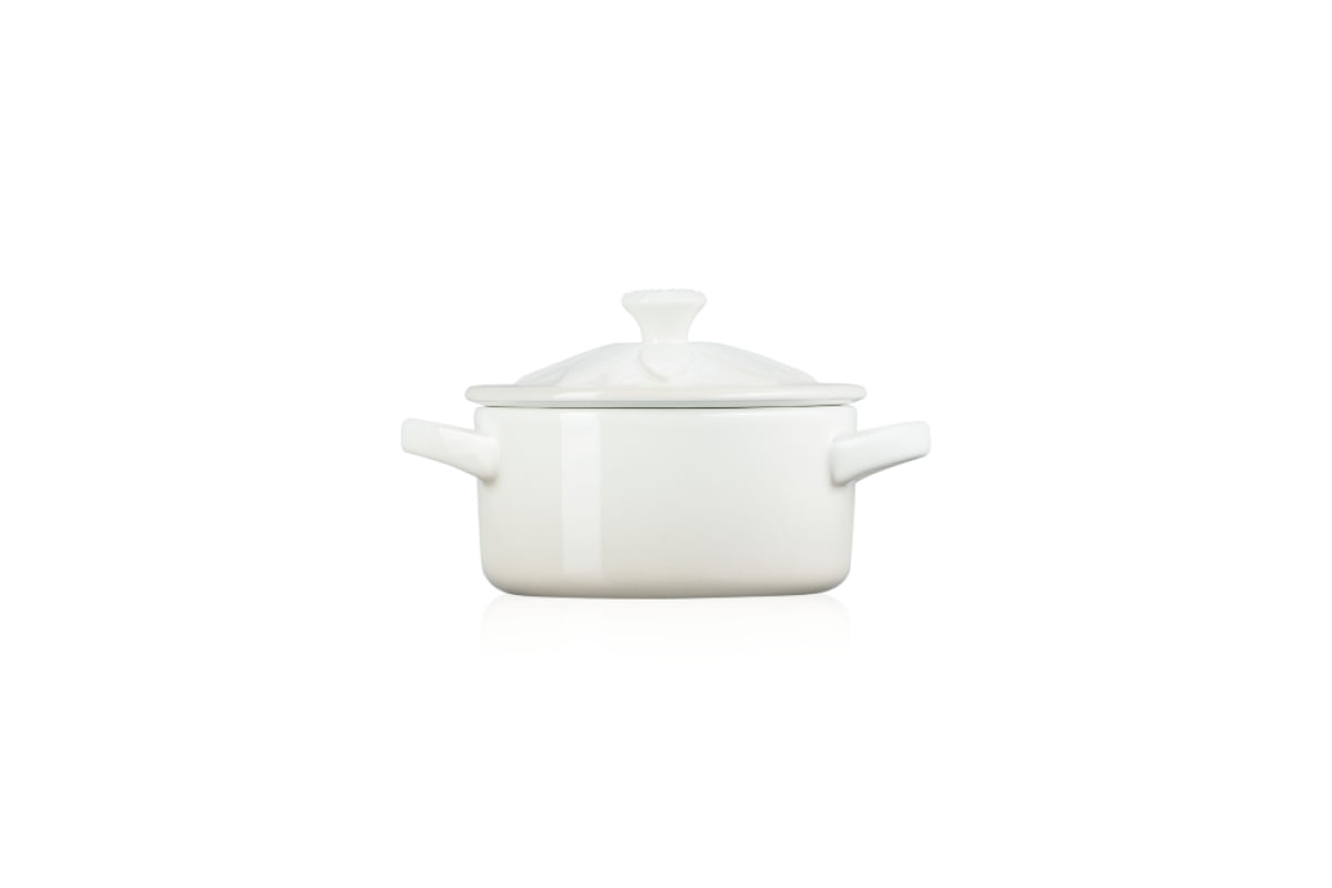 KIT LE CREUSET PANELA FLOR 20CM E 2 MINI COCOTTE SUNFLOWER 10CM 250ML MERINGUE