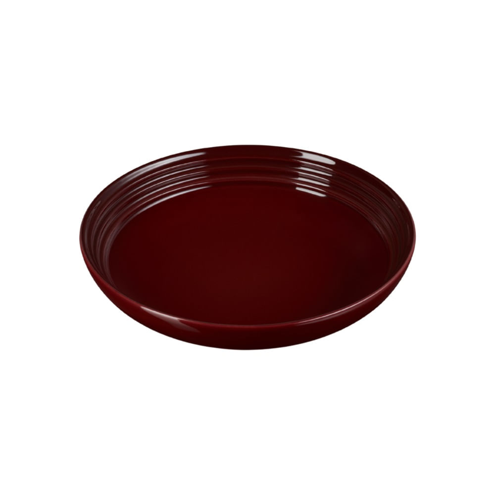 KIT LE CREUSET 4 PRATOS FUNDOS 22 CM EM CERÂMICA VERMELHO RHONE